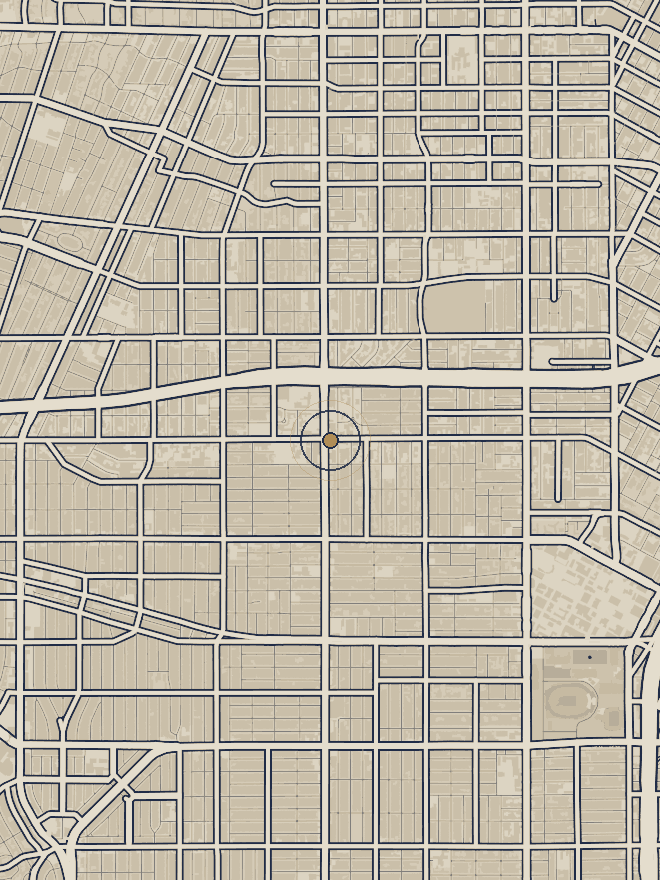 Location map — AARC Offices and Apartments, 1982 West Adams Blvd, Los Angeles, California
